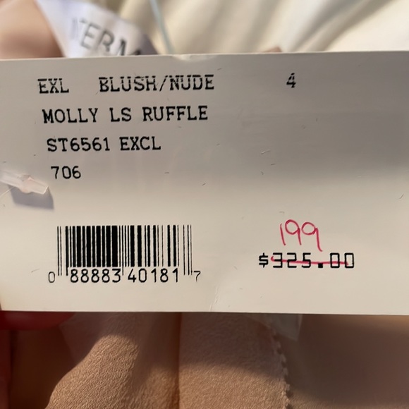 Intermix Silk Blush Ruffle Sleeve Romper - Size 4 - Picture 10 of 10